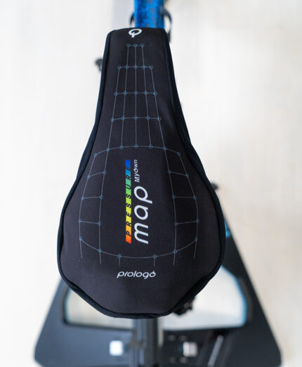 Pressure Map MyOwn copre la sella, ha 64 sensori che trasmettono i dati via bluetooth (foto Mattia Ragni)