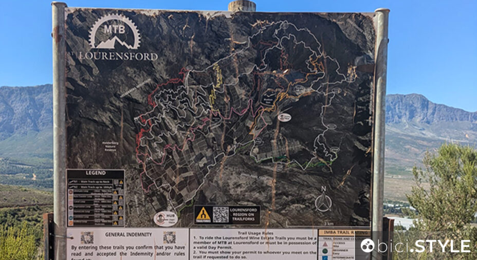 La rete dei sentieri di Hermanus è mappata: la mountian bike è una presenza gradita