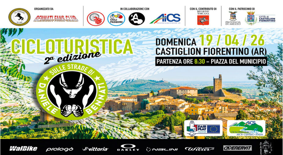 La Cicloturistica Sulle Strade di Daniele Bennati parte e arriva da Castiglion Fiorentino