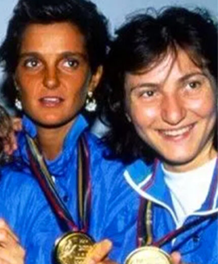La Vaccaroni con la Trillini, oro olimpico 1982 a squadre. Per la veneziana anche 5 titoli mondiali