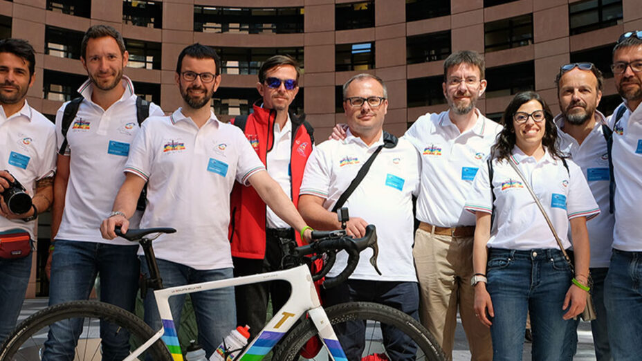 Lo staff G-Team e Crono ha presentato il progetto al Parlamento Europeo di Strasburgo