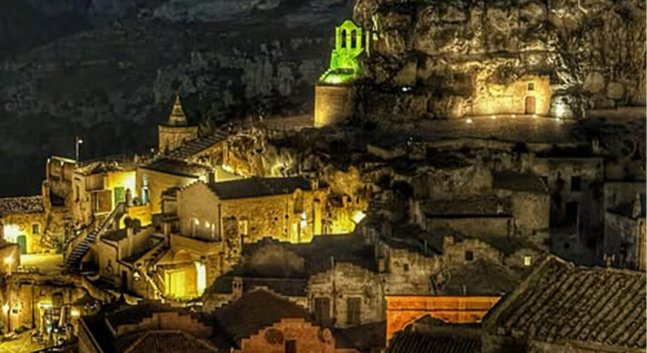 Lo spettacolo notturno dei Sassi di Matera, Patrimonio dell'Unesco