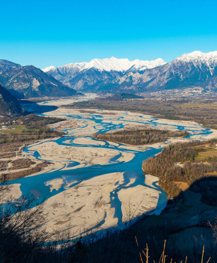 Tagliamento dal monte Ragogna, Friuli Venezia Giulia