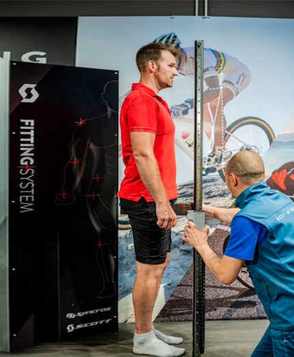 Sono due i sistemi di fitting nei negozi Sportler: IdMatch di Selle Italia e Smartfit messo a punto da Scott