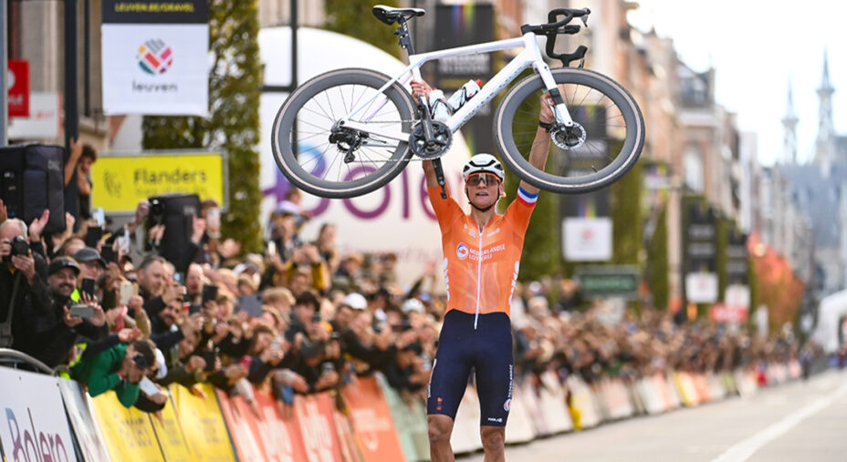 Nel 2024 a Leuven, invece, Van der Poel porta al successo una Canyon Grail da gravel