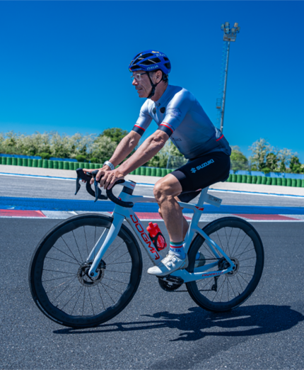 Suzuki Bike Day 2026, Davide Cassani, prova percorso, Misano World Circuit
