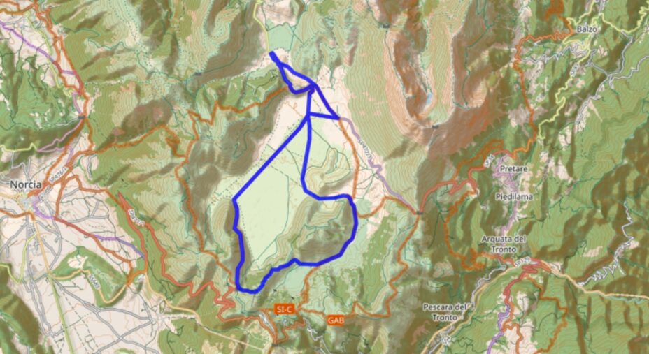 Bikeinumbria, Umbria, Tre piani di Castelluccio di Norcia, Sibillini