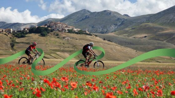 Bikeinumbria, Umbria, Tre piani di Castelluccio di Norcia, Sibillini