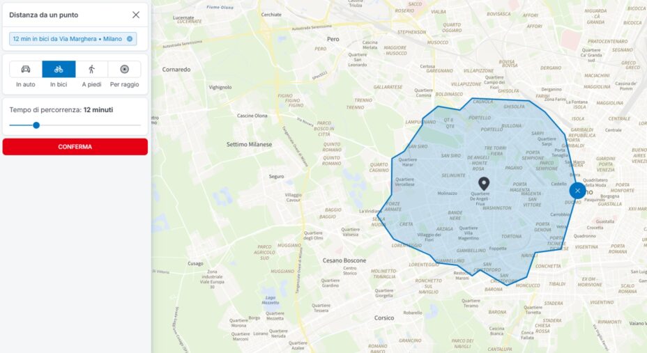 Immobiiare.it ricerca percorso casa bicicletta