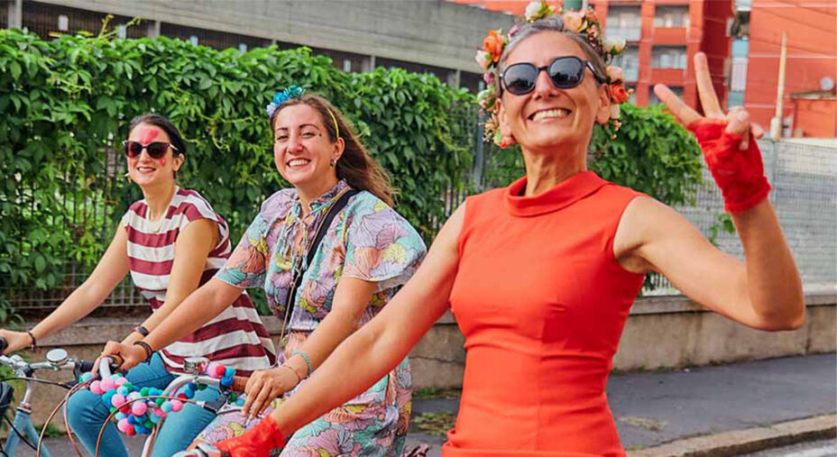 A destra Pinar Pinzuti, presidente della Fiera del Cicloturismo e membro italiano del council di Eurovelo