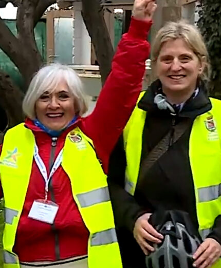 I membri della commissione europea arrivati a Livorno per valutare la sua ciclabilità