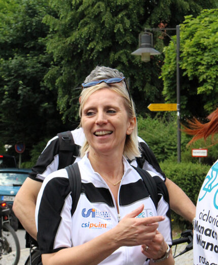 Claudia Maria Terzi, Assessore Regionale alla Mobilità presente alla partenza del bike test a Monaco