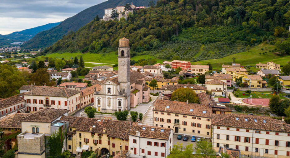 Cison di Valmarino, altro punto nevralgico, teatro di eventi sportivi sia di bici che podistici di spessore