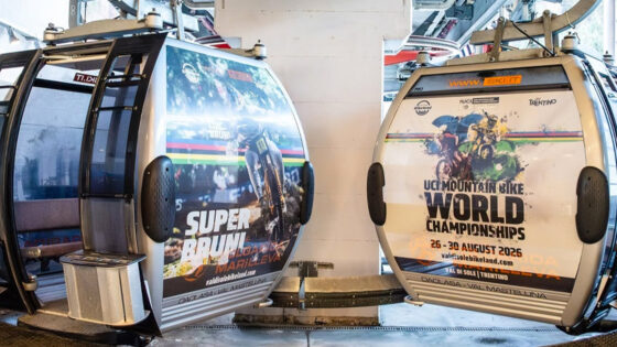 Il mondiale MTB dal 26 al 30 agosto è una presenza fissa nella comunicazione (foto Val di Sole Bikeland)
