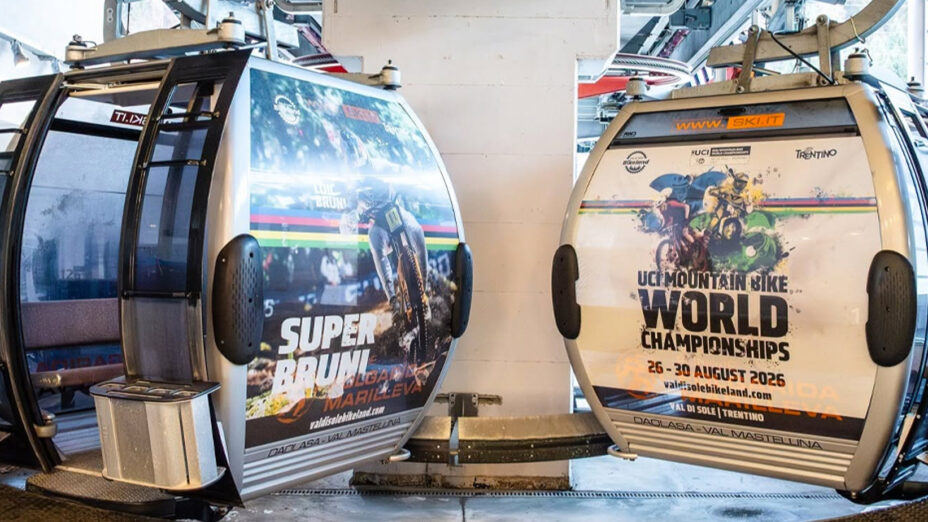 Il mondiale MTB dal 26 al 30 agosto è una presenza fissa nella comunicazione (foto Val di Sole Bikeland)