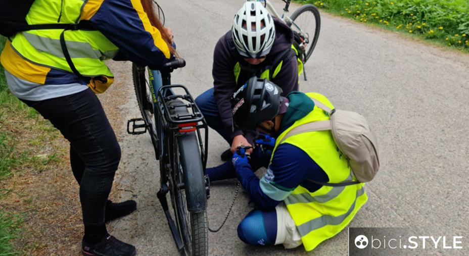 MSC Bike Adventours, riparazione catena, Helsinki