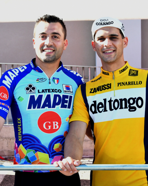 Gianmarco e Matteo Ballerini, Mapei, Colnago, La Franco Ballerini (foto Angolo del Pirata)