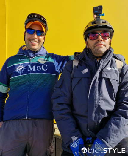 MSC Bike Adventours, Mar Baltico, Bike Leader, a sinistra Abdellah, a destra Angel