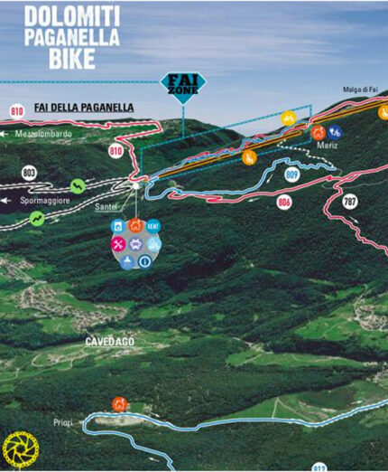 Il Paganella Bike Park unisce i tre comuni: Andalo, Molveno, Fai
