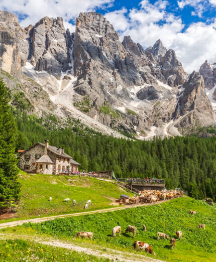 Il mondiale marathon unisce i punti più suggestivi, come le Pale di San Martino
