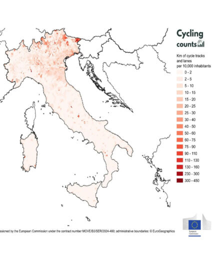 Fiab, Cycle Counts, Dati ciclabilità Italia
