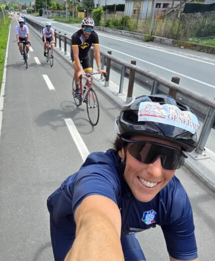 Brignone ama principalmente le uscite in bici in compagnia. Vuole effettuare anche uscite in bike packing