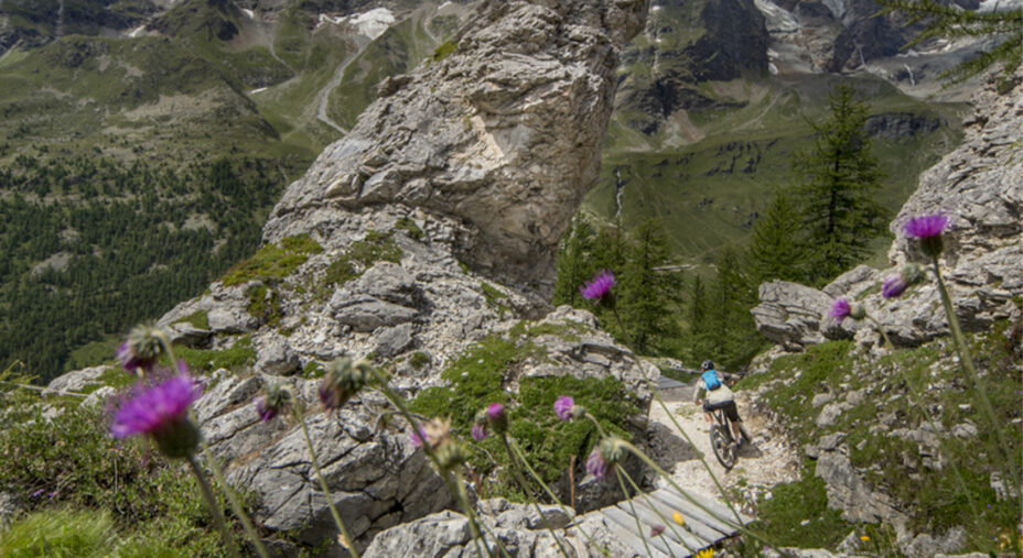 Il bike park di Breuil Cervinia, vero ricovero contro il caldo