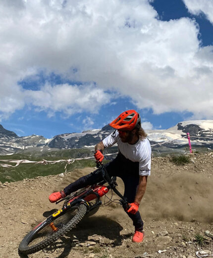 Tantissimi i percorsi ospitati a Cervinia e teatro di uscite e allenamenti anche da parte dei campioni di MTB (foto Lupato)