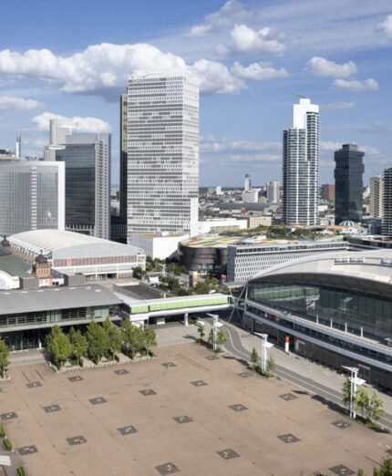 L'area dei padiglioni 3, 4 e 5. dove si svolgerà Eurobike nel settembre 2027