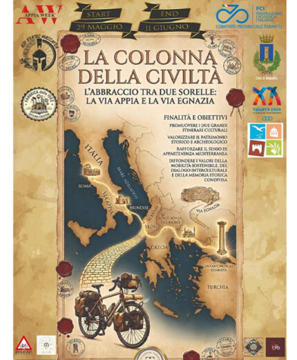 La mappa del viaggio inserita nella locandina con la quale Tegas ha promosso la sua iniziativa sociale