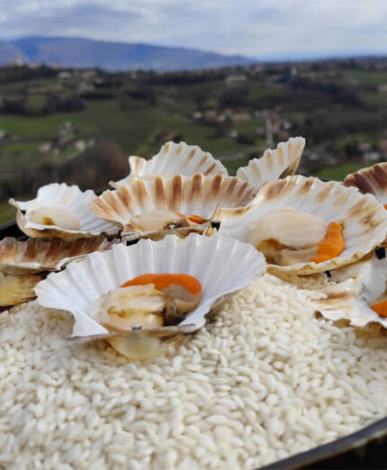 I risotti sono il piatto forte del menù di Ca' del Poggio, principalmente a base di pesce