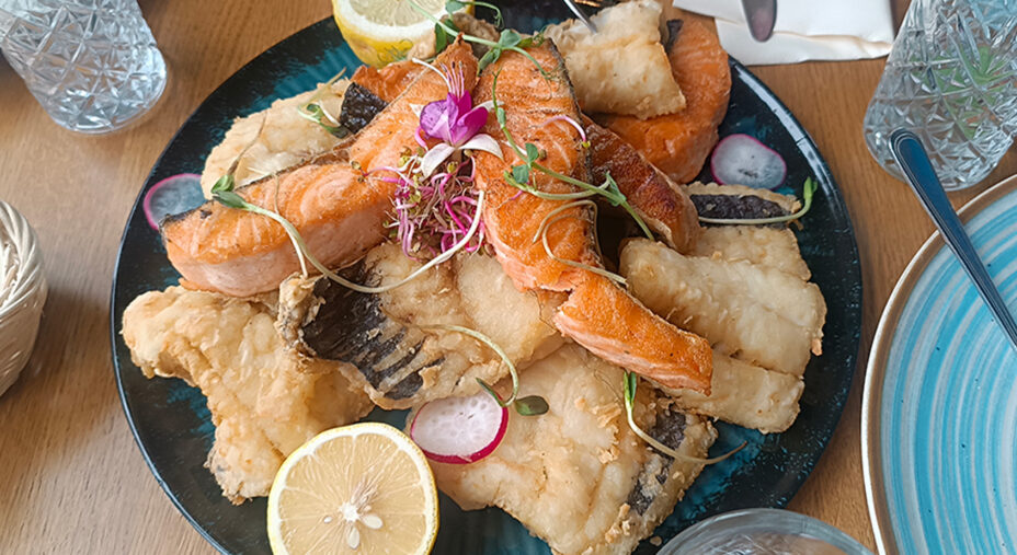 All'Amber Park di Niechorze, fritto misto di pesce molto abbondante e molto saporito