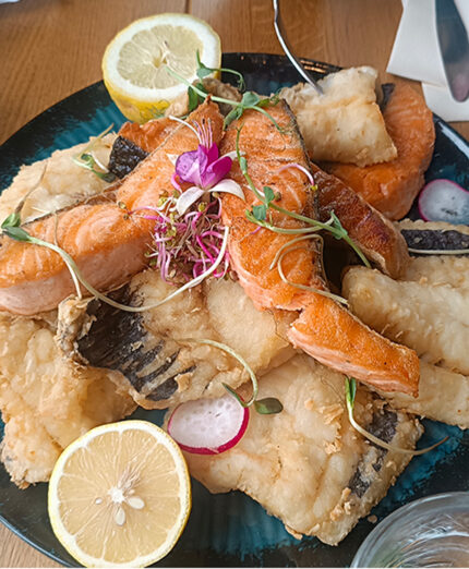 All'Amber Park di Niechorze, fritto misto di pesce molto abbondante e molto saporito