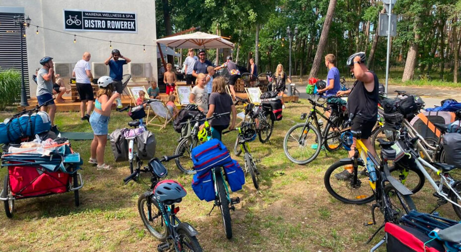 Il Międzywodzie Bistro Rowerek è un punto di passaggio per cicloturisti da ogni parte di Europa