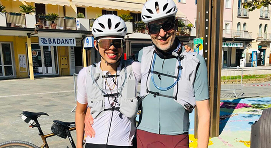 Roberto Pellizzari con suo figlio Pablo, divenuto il suo braccio destro nella tracciatura dei percorsi