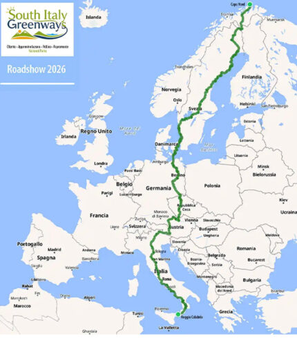 Il dettaglio del percorso seguito per promuovere la Ciclovia dei Parchi di Calabria, anche con incontri cittadini