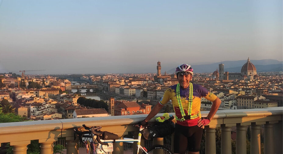Donato Agostini, della Polisportiva Casellina, che ha inventato la Firenze-Roma-Firenze nel 2023