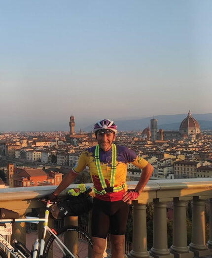 Donato Agostini, della Polisportiva Casellina, che ha inventato la Firenze-Roma-Firenze nel 2023