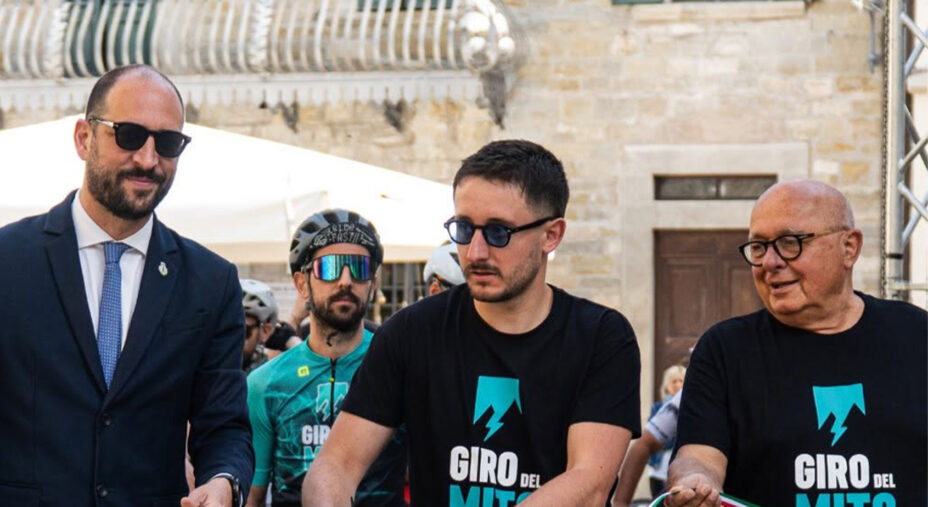 Da destra, Moreno e Federico Para assieme al Sindaco di Bagno di Romagna Enrico Spighi