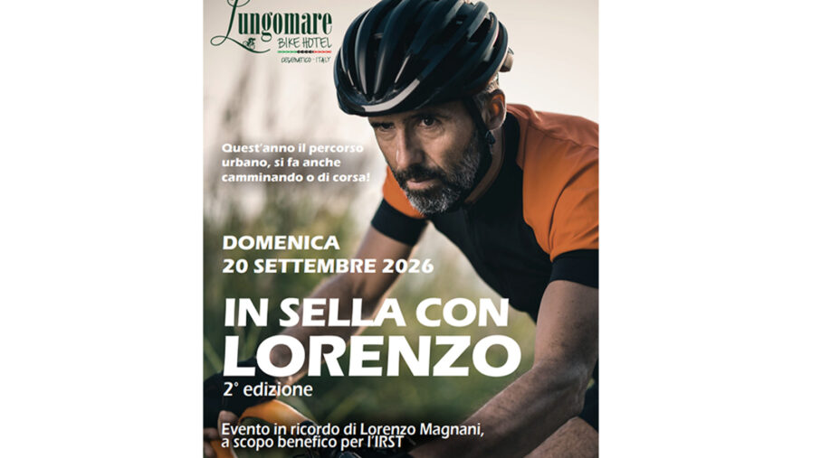 La locandina della Pedalando con Lorenzo in programma il prossimo 20 settembre, con offerta libera