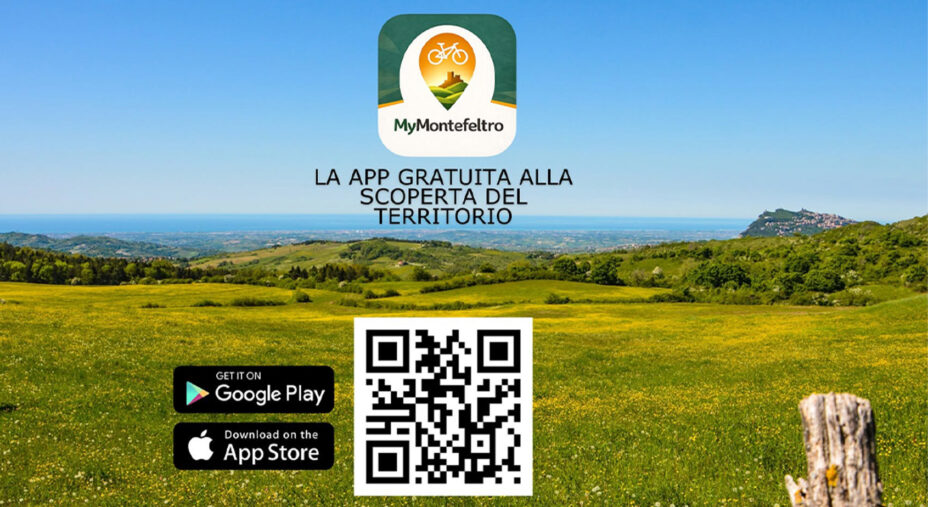L'app MyMontefeltro è scaricabile anche attraverso il Qrcode, per entrare a contatto con tutte le sue ricchezze