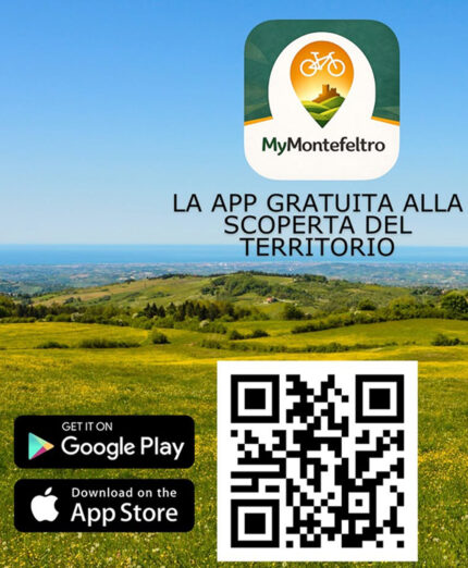 L'app MyMontefeltro è scaricabile anche attraverso il Qrcode, per entrare a contatto con tutte le sue ricchezze