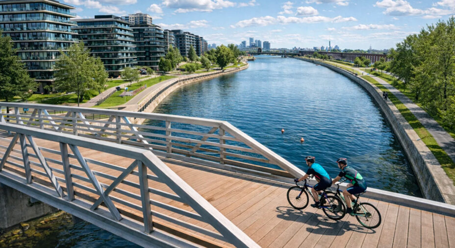 La pista ciclabile del canale di Lachine è uno dei percorsi ciclabili più popolari della città. (foto Corsino Sport)