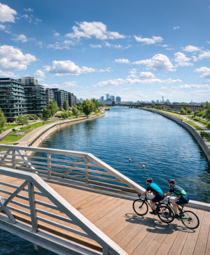 La pista ciclabile del canale di Lachine è uno dei percorsi ciclabili più popolari della città. (foto Corsino Sport)