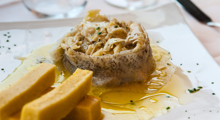 Baccalà alla vicentina con polenta