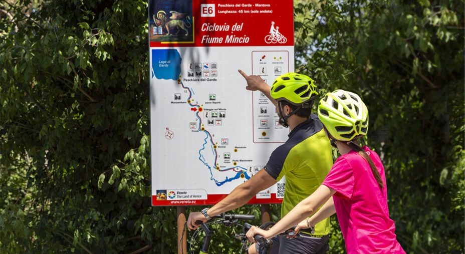 Ciclovia del Mincio cartello