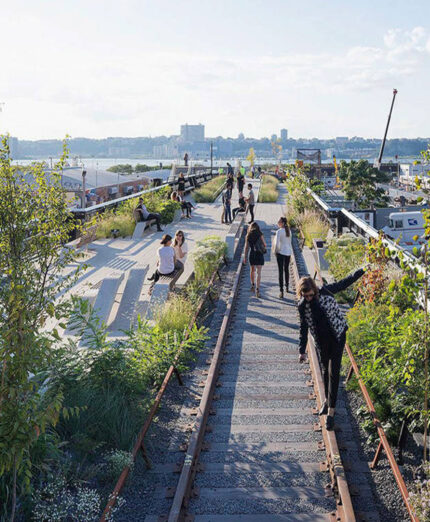Il famoso percorso pedonale dell'High Line newyorchese, una delle attrazioni della Big Apple
