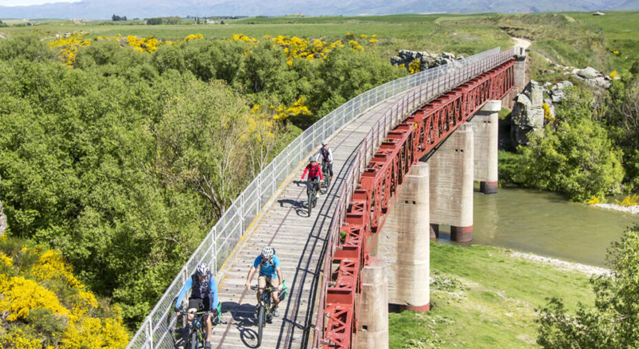 Uno dei passaggi sospesi nel vuoto del percorso neozelandese, con paesaggi straordinari