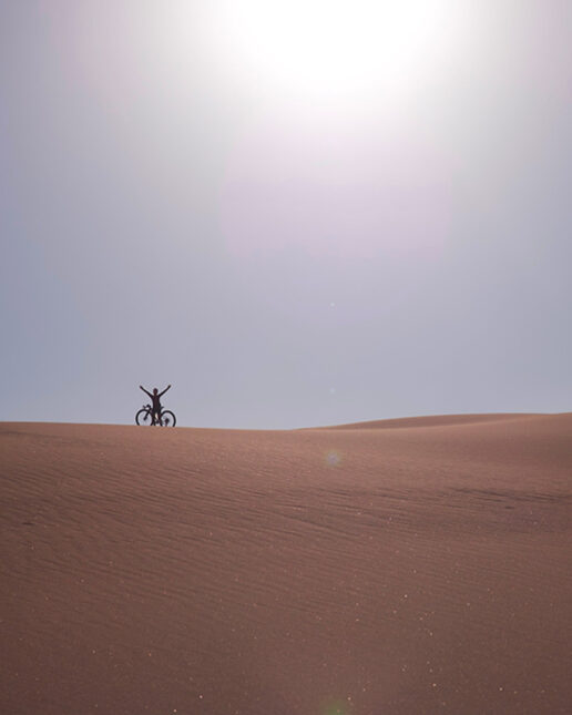 Sarà possibile scendere con la gravel già dalla duna dove i turisti vanno giù con il surf?
