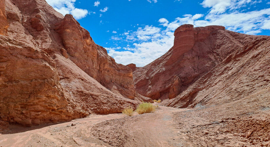 Ultime pedalate del giorno verso San Pedro de Atacama, ancora una volta dei colori spettacolari